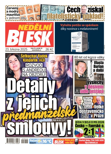 NEDĚLNÍ BLESK - 23.03.2025