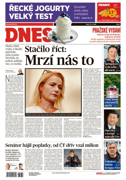 MF DNES - 15.04.2025