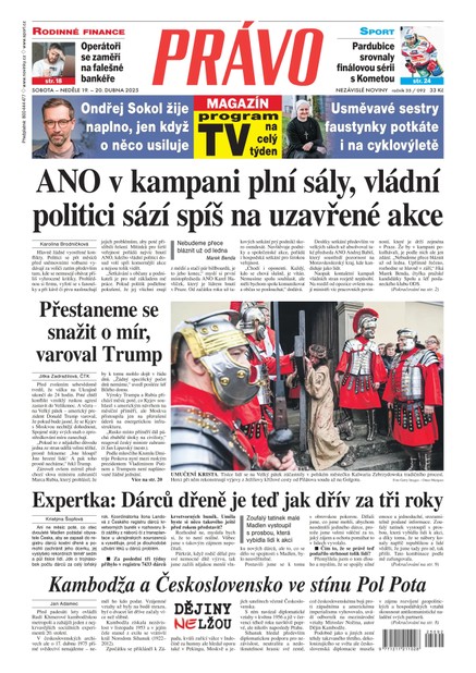 Deník Právo - 19.4.2025