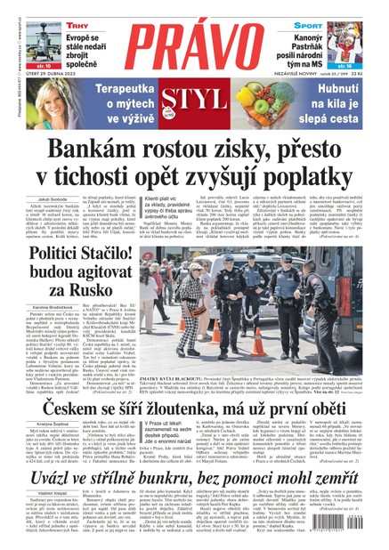 Deník Právo - 29.4.2025