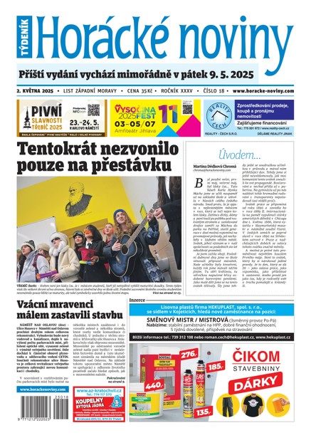 Horácké noviny 18/2025