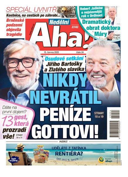 NEDĚLNÍ AHA! - 15.06.2025