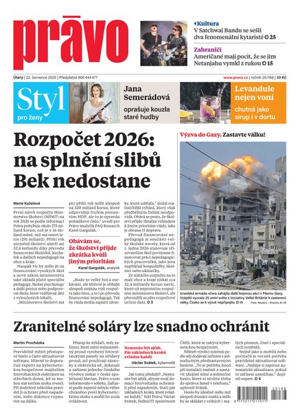 Deník Právo - 22.7.2025