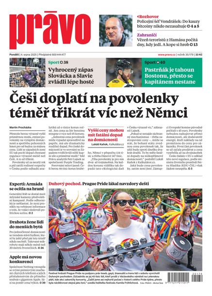Deník Právo - 4.8.2025