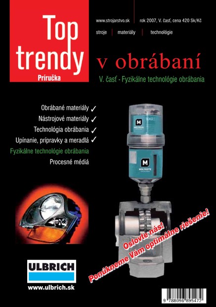 V. Fyzikálne technológie obrábania