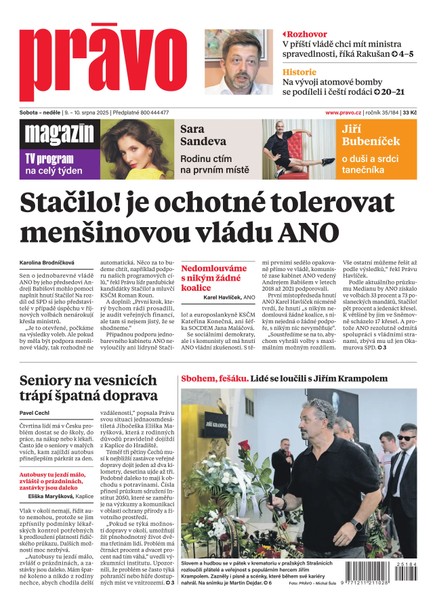 Deník Právo - 9.8.2025