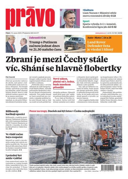 Deník Právo - 15.8.2025