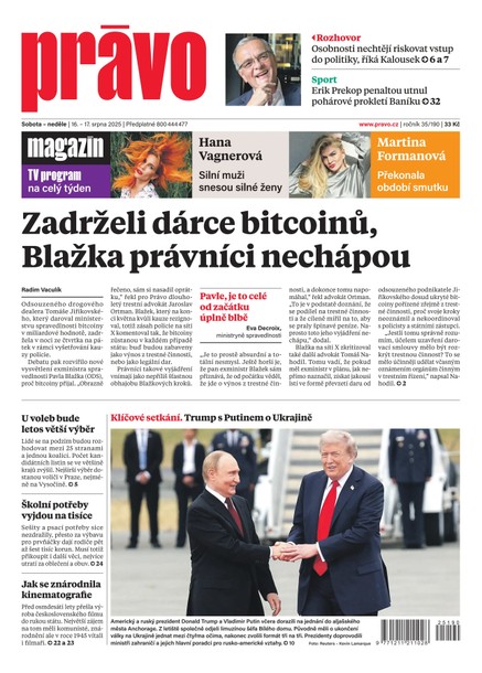 Deník Právo - 16.8.2025