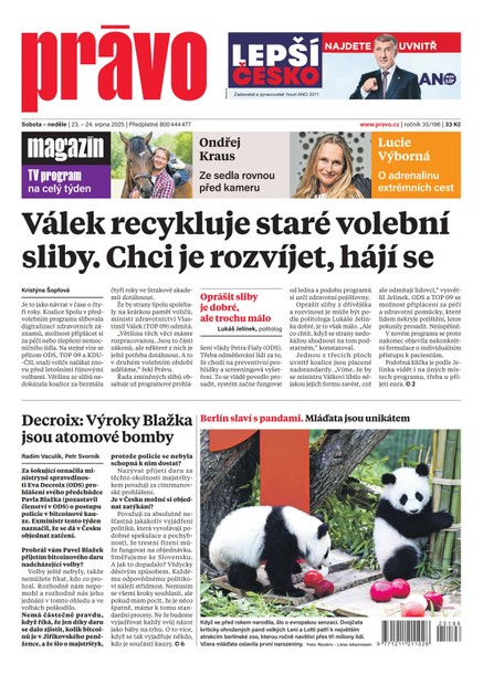 Deník Právo - 23.8.2025