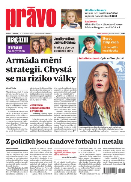 Deník Právo - 30.8.2025