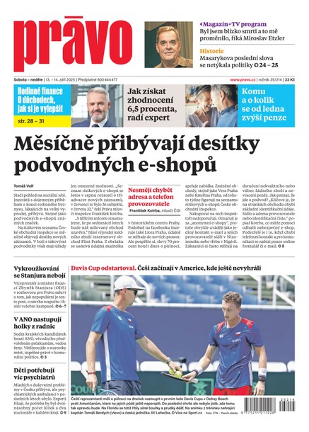 Deník Právo - 13.9.2025