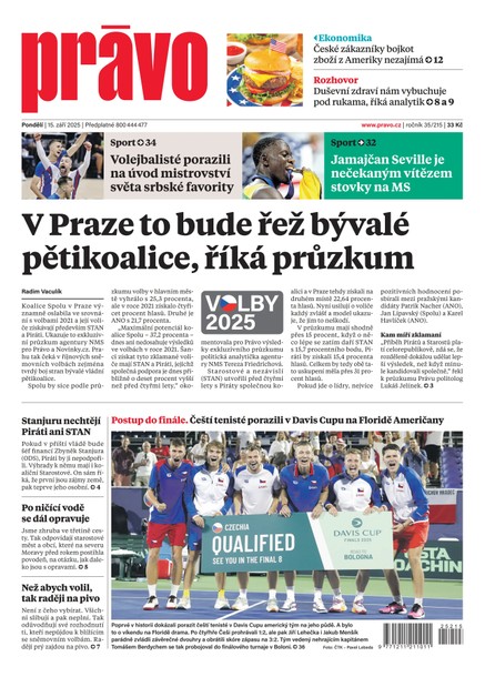 Deník Právo - 15.9.2025