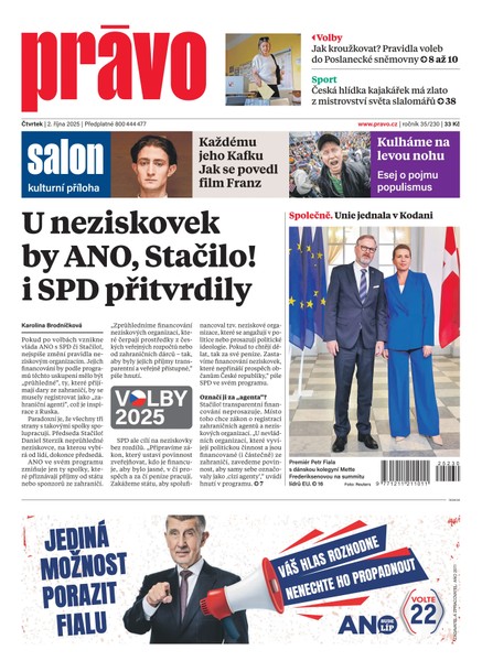 Deník Právo - 2.10.2025