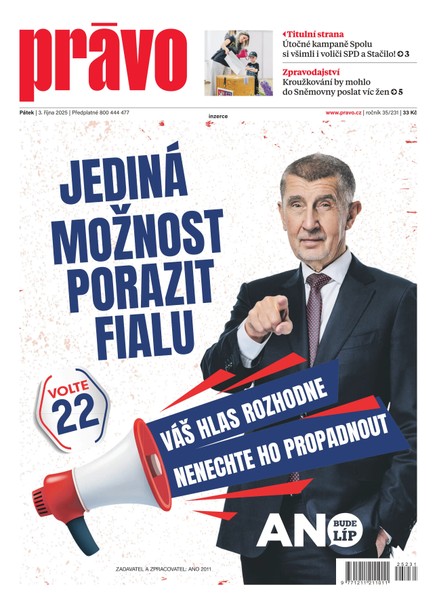Deník Právo - 3.10.2025
