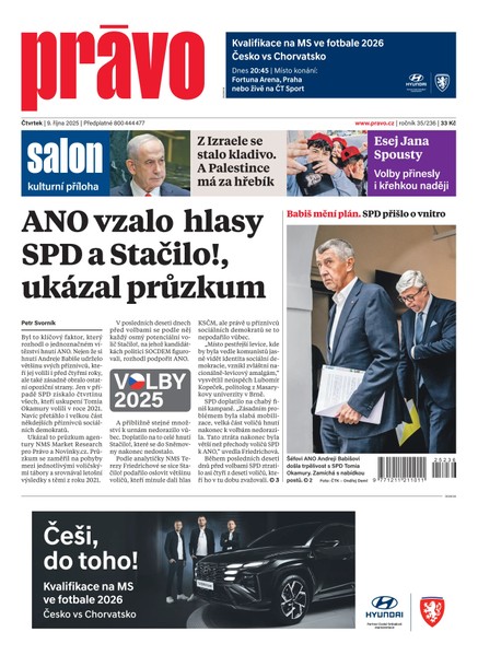 Deník Právo - 9.10.2025