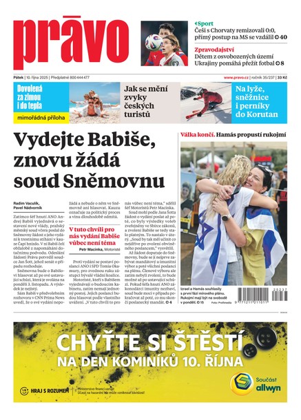 Deník Právo - 10.10.2025