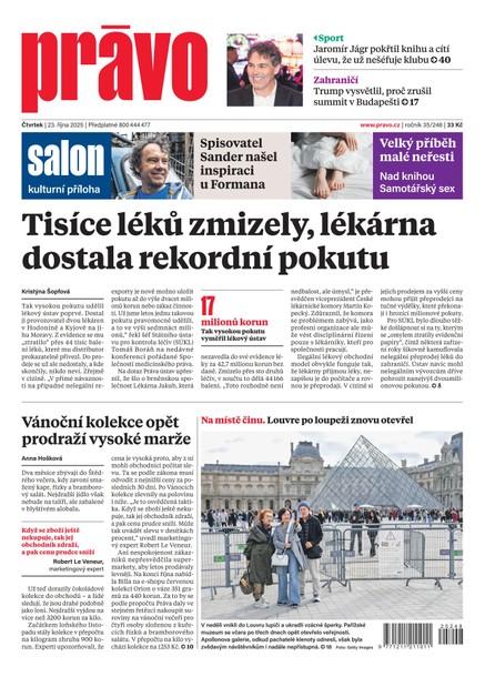 Deník Právo - 23.10.2025