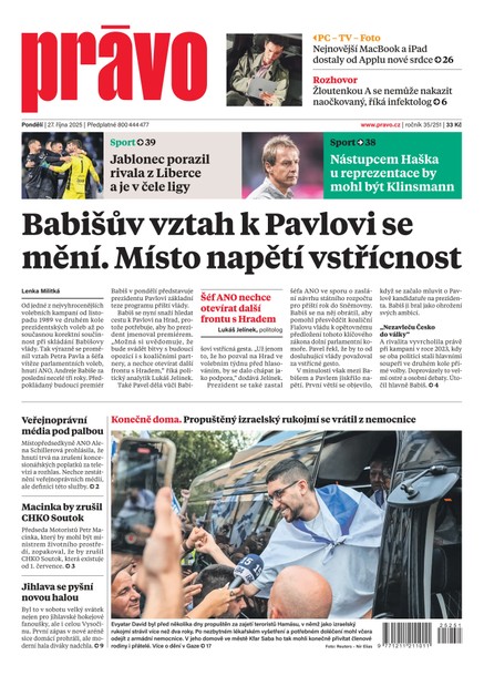Deník Právo - 27.10.2025