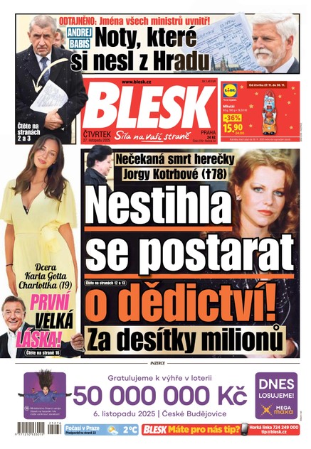 Blesk - 27.11.2025