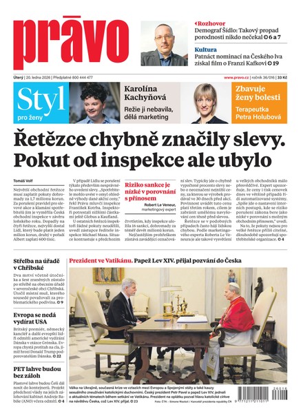 Deník Právo - 20.1.2026