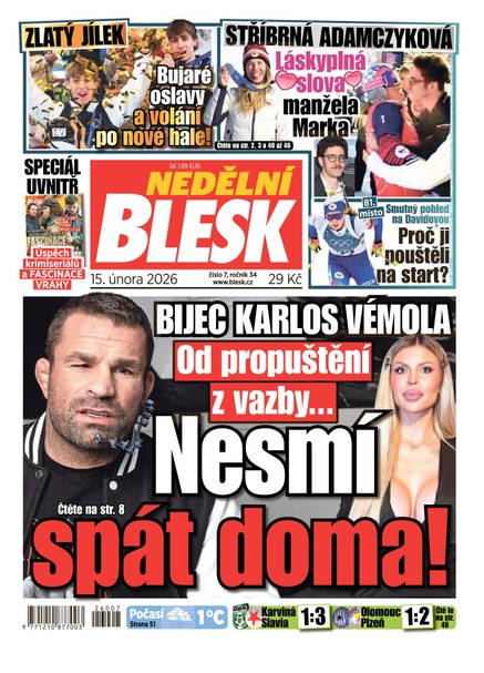 NEDĚLNÍ BLESK - 15.02.2026