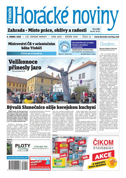 Horácké noviny 15/2026