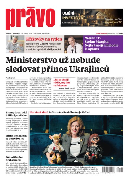 Deník Právo - 2.5.2026