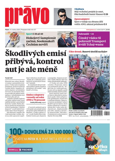 Deník Právo - 15.5.2026