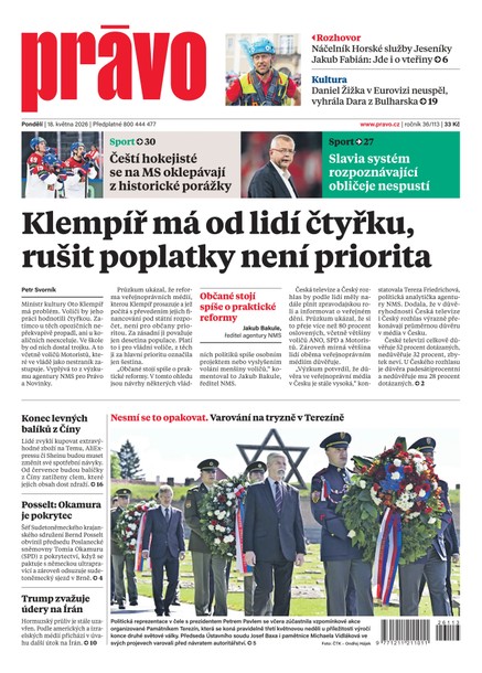 Deník Právo - 18.5.2026