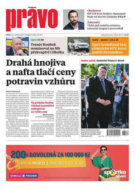 Deník Právo - 22.5.2026