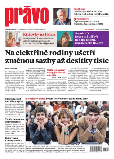 Deník Právo - 23.5.2026