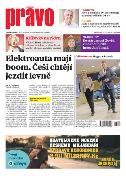 Deník Právo - 30.5.2026