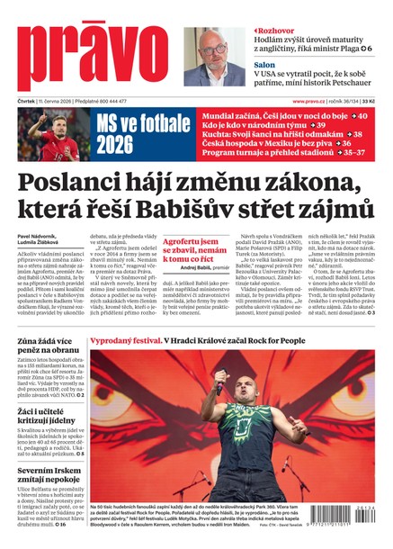 Deník Právo - 11.6.2026