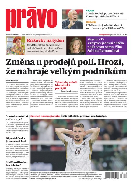 Deník Právo - 13.6.2026