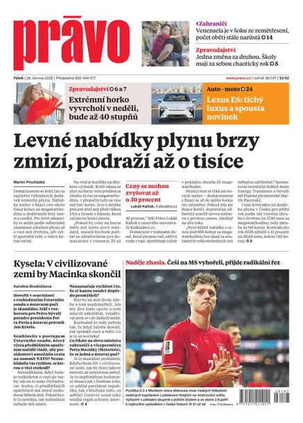 Deník Právo - 26.6.2026