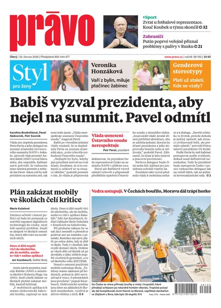 Deník Právo - 30.6.2026
