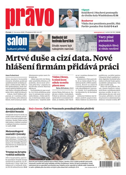 Deník Právo - 2.7.2026