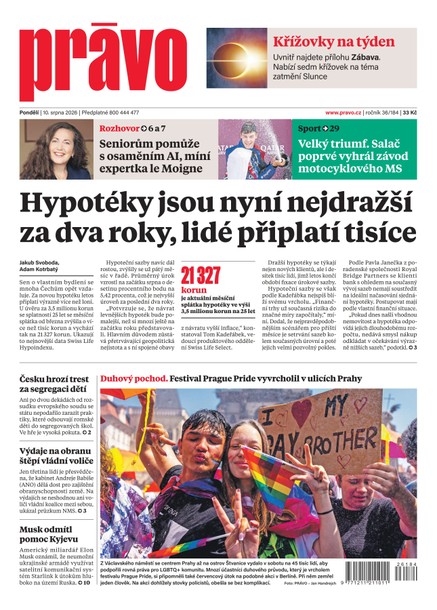 Deník Právo - 10.8.2026