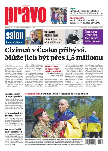 Deník Právo - 20.8.2026