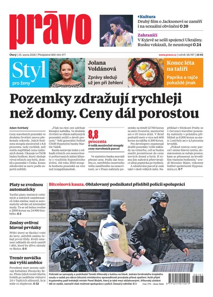 Deník Právo - 25.8.2026