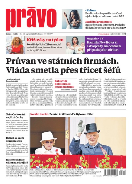 Deník Právo - 29.8.2026