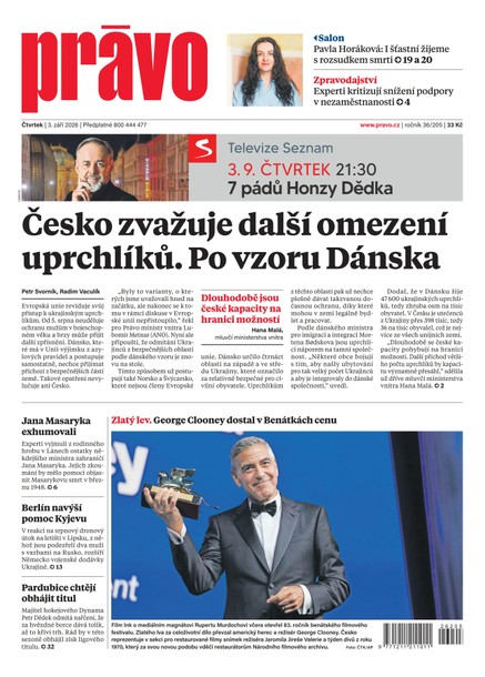 Deník Právo - 3.9.2026