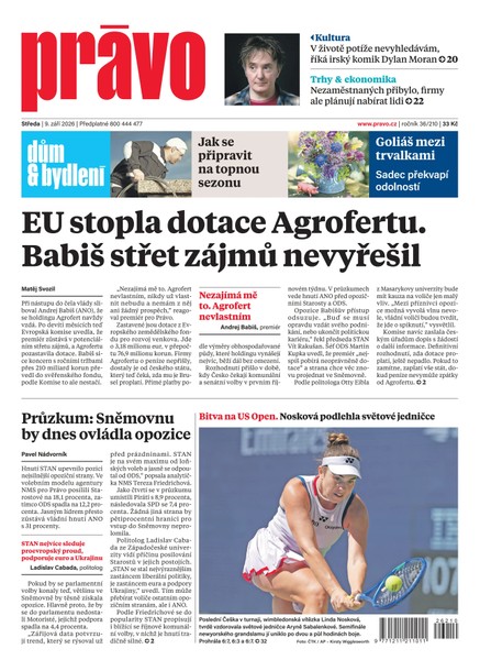 Deník Právo - 9.9.2026