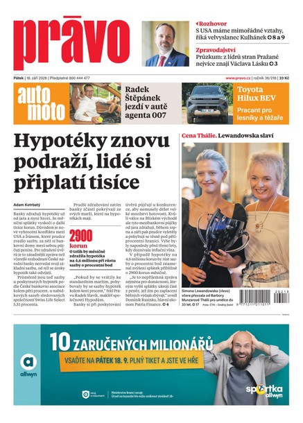 Deník Právo - 18.9.2026