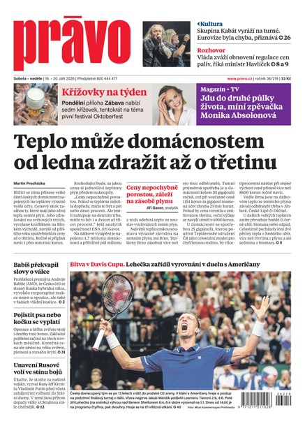 Deník Právo - 19.9.2026