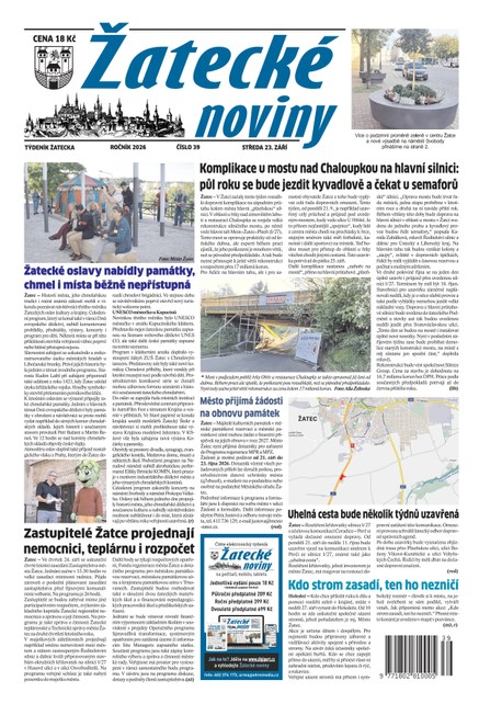Žatecké noviny č. 39/2026