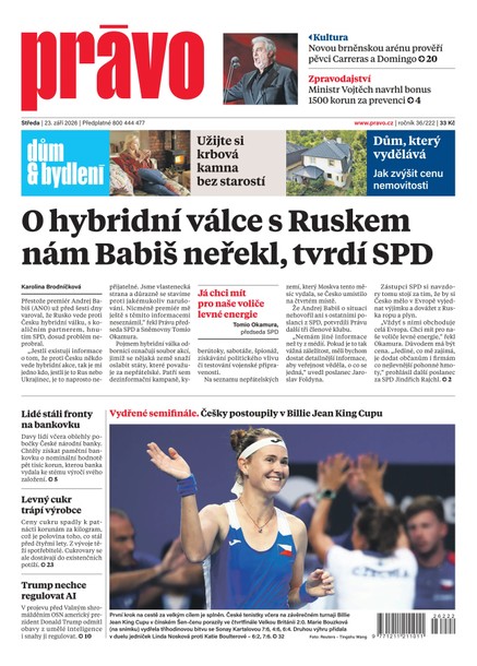 Deník Právo - 23.9.2026
