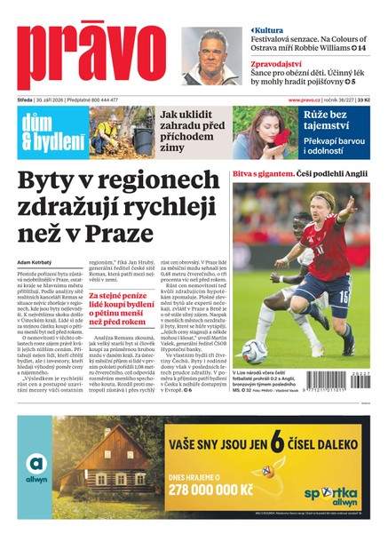 Deník Právo - 30.9.2026