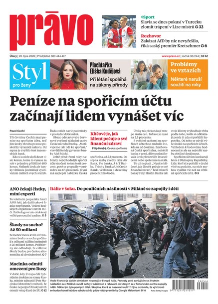 Deník Právo - 20.10.2026