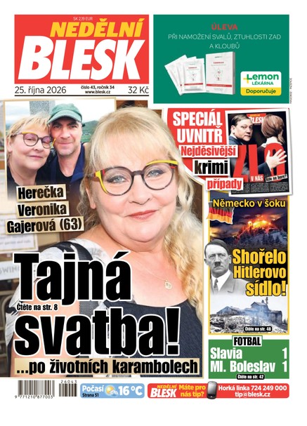 NEDĚLNÍ BLESK - 25.10.2026